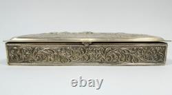 Silver Plated Box Approx. 1900 Horse Carriage