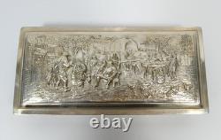 Silver Plated Box Approx. 1900 Horse Carriage