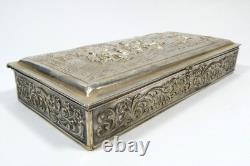 Silver Plated Box Approx. 1900 Horse Carriage