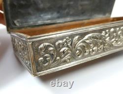 Silver Plated Box Approx. 1900 Horse Carriage