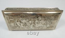 Silver Plated Box Approx. 1900 Horse Carriage