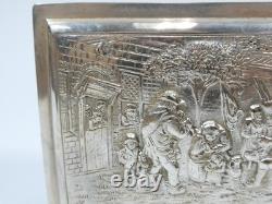 Silver Plated Box Approx. 1900 Horse Carriage