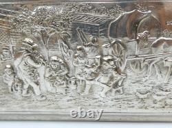 Silver Plated Box Approx. 1900 Horse Carriage
