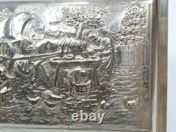 Silver Plated Box Approx. 1900 Horse Carriage