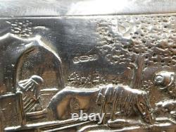 Silver Plated Box Approx. 1900 Horse Carriage