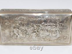 Silver Plated Box Approx. 1900 Horse Carriage