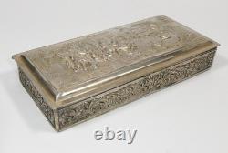 Silver Plated Box Approx. 1900 Horse Carriage