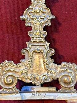 Silver Plated Brass And Wood Baroque Italian Pax Osculatoire 1760s Rare