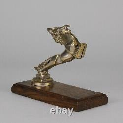Silver Plated Bronze entitled Leaping Horse Car Mascot by François Bazin
