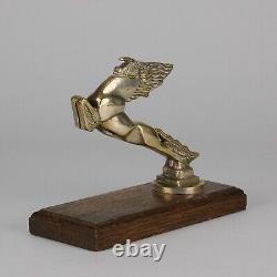 Silver Plated Bronze entitled Leaping Horse Car Mascot by François Bazin