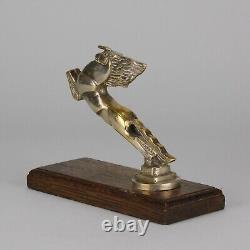Silver Plated Bronze entitled Leaping Horse Car Mascot by François Bazin