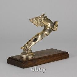 Silver Plated Bronze entitled Leaping Horse Car Mascot by François Bazin
