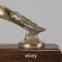 Silver Plated Bronze entitled Leaping Horse Car Mascot by François Bazin