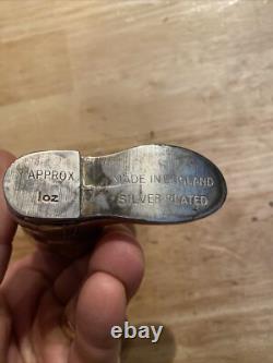 Silver Plated Cowboy Boot England Made Collector 11oz Western Paperweight GIFT