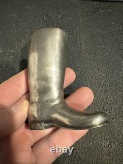 Silver Plated Cowboy Boot England Made Collector 11oz Western Paperweight GIFT