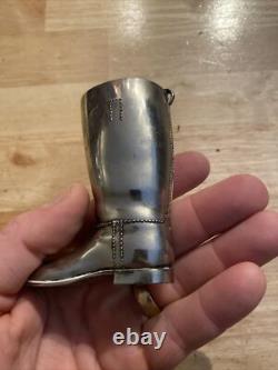 Silver Plated Cowboy Boot England Made Collector 11oz Western Paperweight GIFT