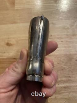 Silver Plated Cowboy Boot England Made Collector 11oz Western Paperweight GIFT