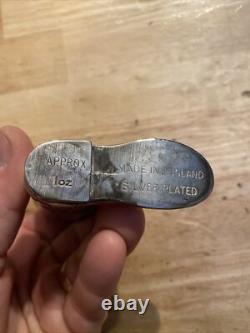 Silver Plated Cowboy Boot England Made Collector 11oz Western Paperweight GIFT