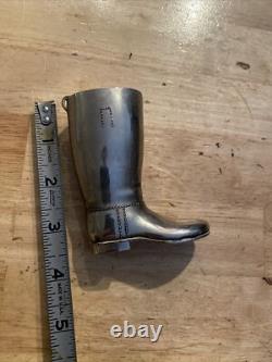 Silver Plated Cowboy Boot England Made Collector 11oz Western Paperweight GIFT