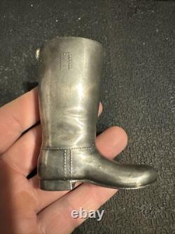 Silver Plated Cowboy Boot England Made Collector 11oz Western Paperweight GIFT