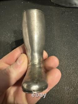 Silver Plated Cowboy Boot England Made Collector 11oz Western Paperweight GIFT