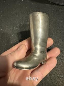 Silver Plated Cowboy Boot England Made Collector 11oz Western Paperweight GIFT