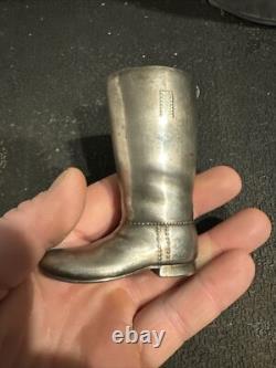 Silver Plated Cowboy Boot England Made Collector 11oz Western Paperweight GIFT