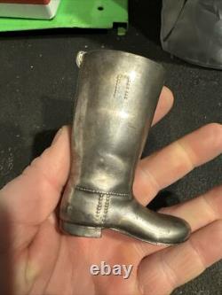 Silver Plated Cowboy Boot England Made Collector 11oz Western Paperweight GIFT