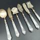 Silver Plated Dessert Forks Art Nouveau Orchidée Minerva Mark