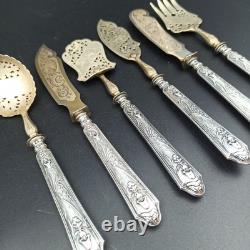 Silver Plated Dessert Forks Art Nouveau Orchidée Minerva Mark
