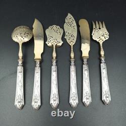 Silver Plated Dessert Forks Art Nouveau Orchidée Minerva Mark