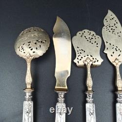 Silver Plated Dessert Forks Art Nouveau Orchidée Minerva Mark