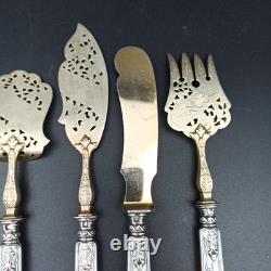 Silver Plated Dessert Forks Art Nouveau Orchidée Minerva Mark