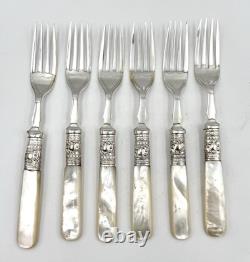 Silver Plated Fish Cutlery set of 12 -Mother of Pearl Handle Original Box Silver Plated Fish Cutlery set of 12 -Mother of Pearl Handle Original Box