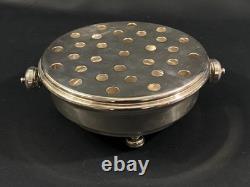 Silver Plated Food Warmer Signed Fleuron