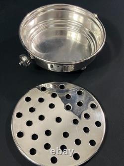 Silver Plated Food Warmer Signed Fleuron