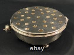 Silver Plated Food Warmer Signed Fleuron