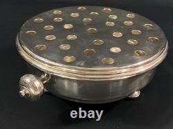 Silver Plated Food Warmer Signed Fleuron