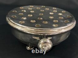 Silver Plated Food Warmer Signed Fleuron