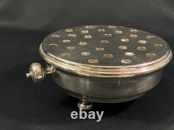 Silver Plated Food Warmer Signed Fleuron