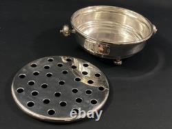 Silver Plated Food Warmer Signed Fleuron