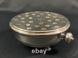 Silver Plated Food Warmer Signed Fleuron