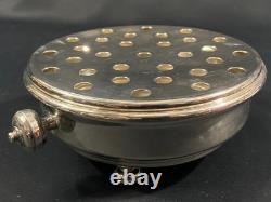 Silver Plated Food Warmer Signed Fleuron