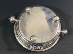 Silver Plated Food Warmer Signed Fleuron