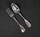 Silver Plated Fork Spoon. 950 19th Century Silversmith JAH 1798-1809