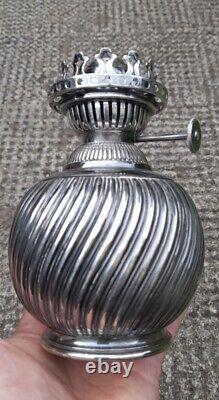 Silver Plated, Hallmarked, Hinks Oil Lamp