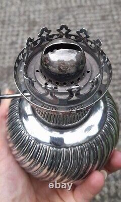 Silver Plated, Hallmarked, Hinks Oil Lamp