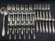 Silver Plated Metal Cutlery Set ERCUIS 12 Forks 12 Large Small Spoons Ladle