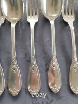 Silver Plated Metal Cutlery Set Of 36 Pieces Empire Style