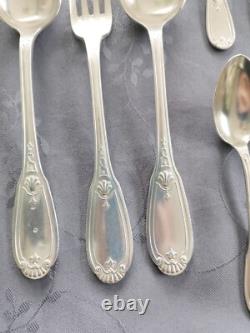 Silver Plated Metal Cutlery Set Of 36 Pieces Empire Style